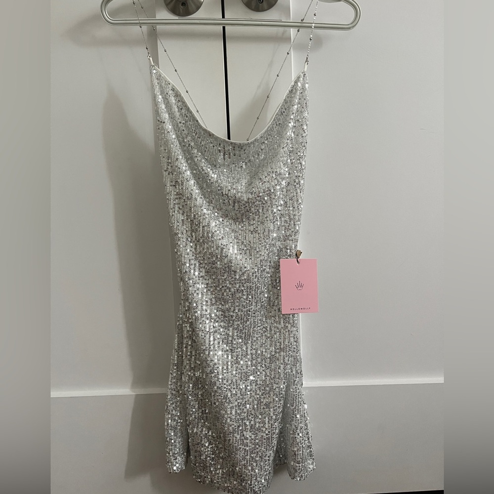 Silver Sequin Dress